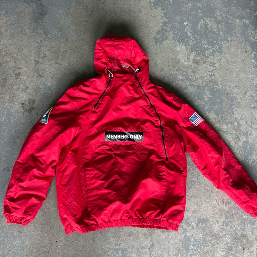 Members Only Vibrant Red Windbreaker